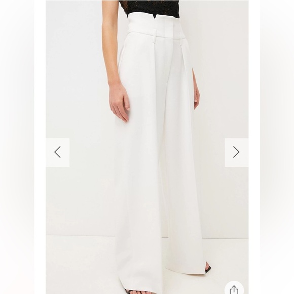 Compact Stretch High Waist Wide Leg Pants by karen Millen NWT - Picture 4 of 17